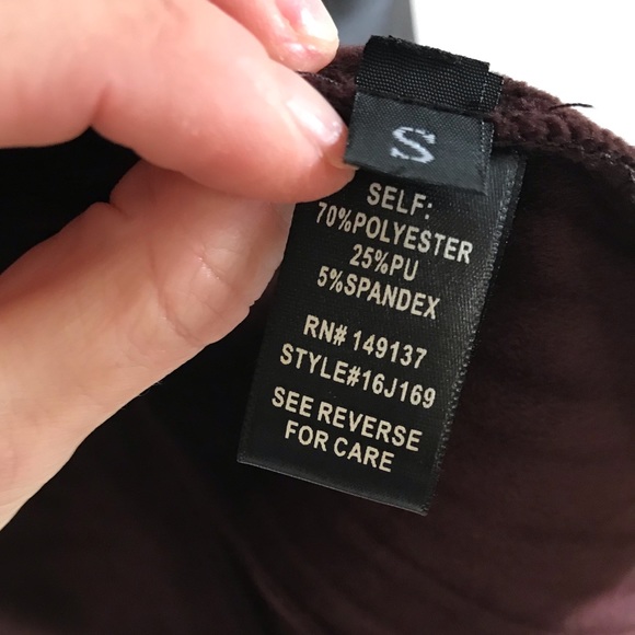 Ya ya & Co brown vegan leather and suede sleeveless vest - Picture 8 of 11